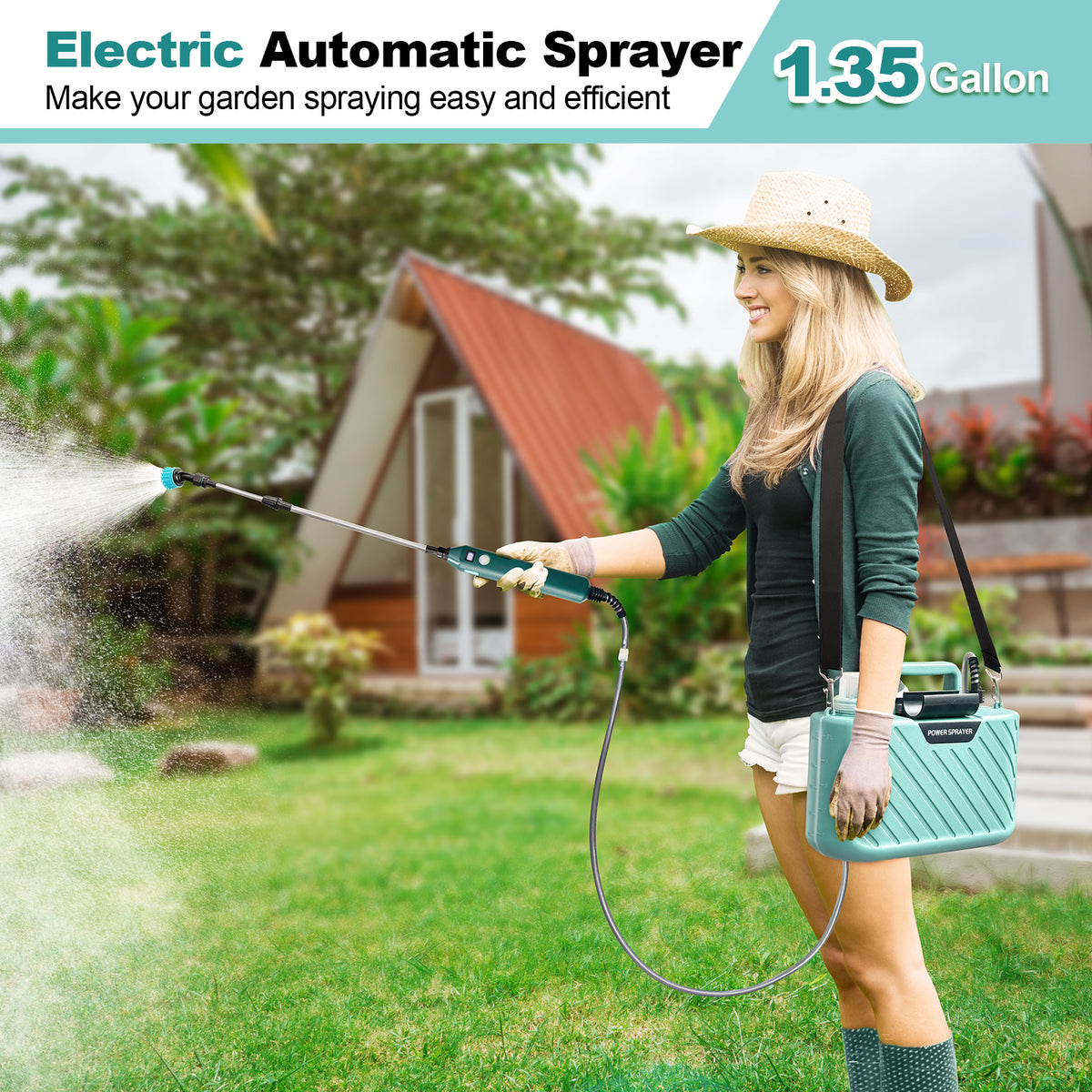 automatic sprayer for garden Battery Powered Sprayer New 1.35 Gallon Electric Garden Sprayer