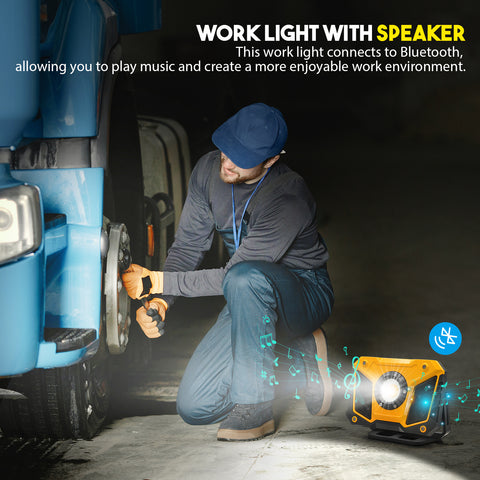 Rechargeable Music Speaker COB Work Light