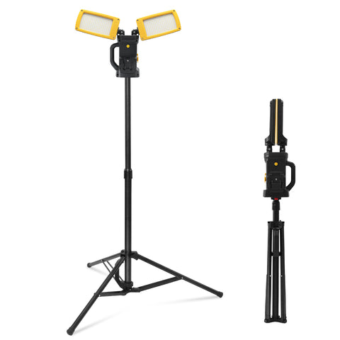 AC Double Head Adjustable Battery LED Work Light