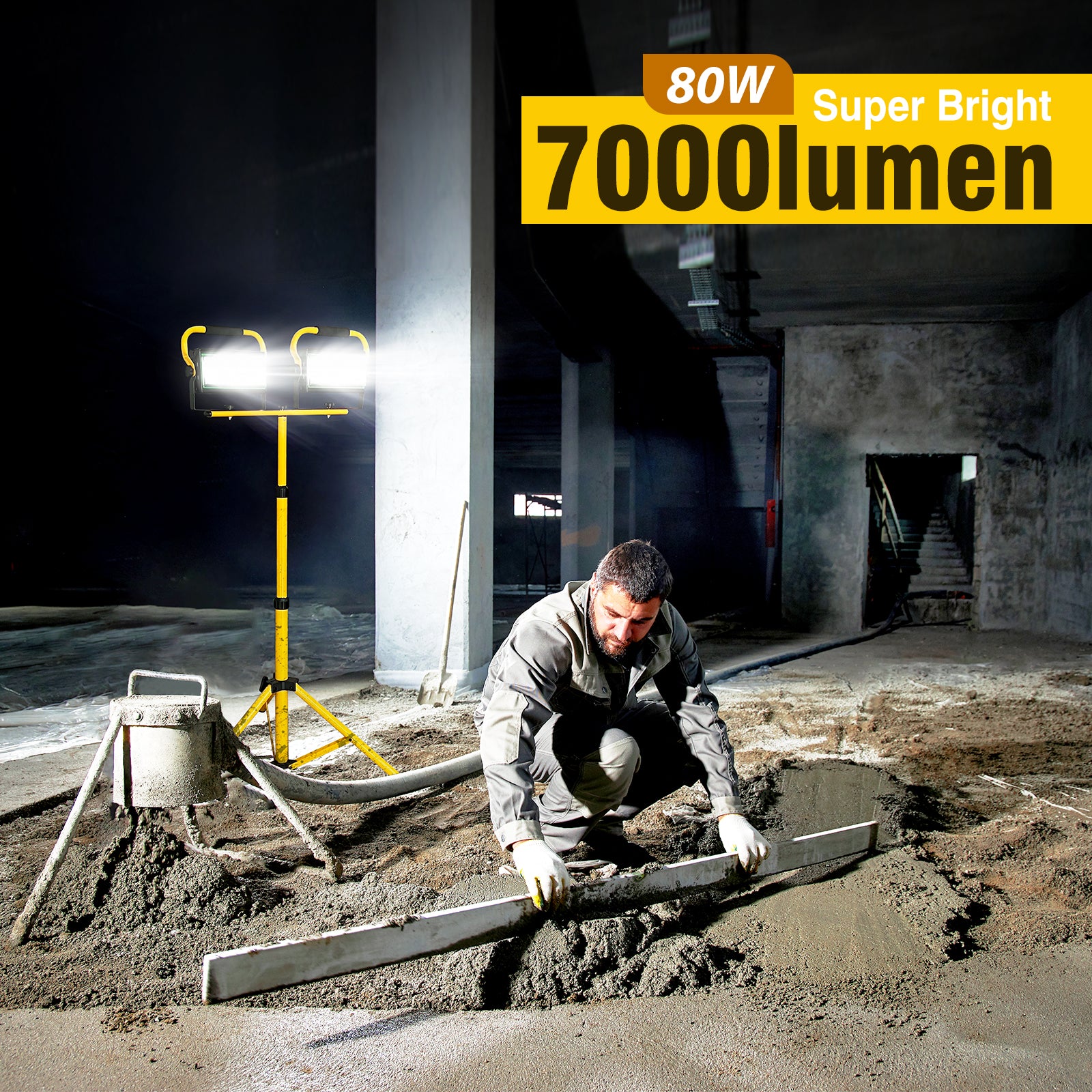 80W 7000LM COB LED Rechargeable Work Light– sylstarlight.com
