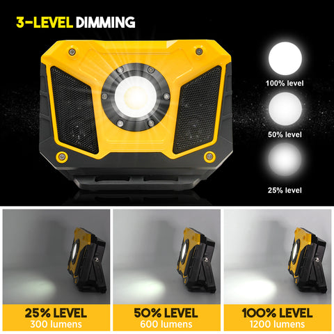 Rechargeable Music Speaker COB Work Light
