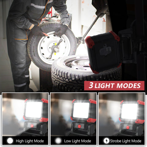 20W LED Rechargeable Work Light with Clamp