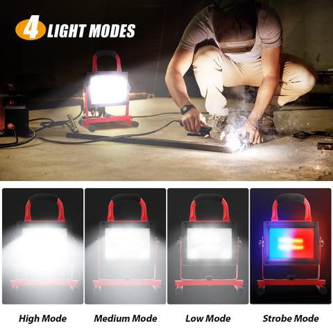 80W 8000LM Battery LED Work Light
