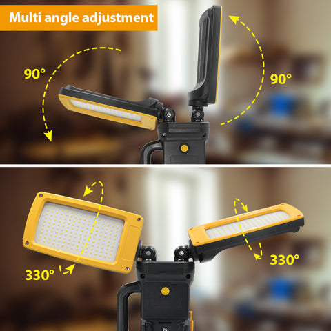 AC Double Head Adjustable Battery LED Work Light