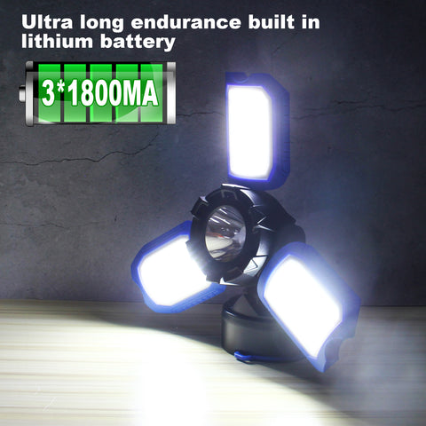 50W 5000LM Portable Three Head LED Work Light