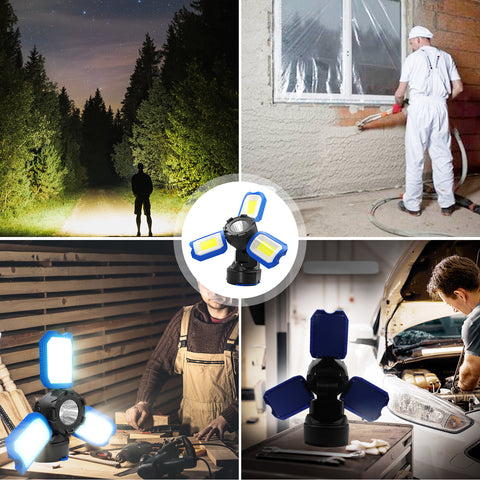 50W 5000LM Portable Three Head LED Work Light