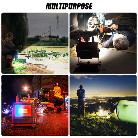 80W 8000LM Battery LED Work Light