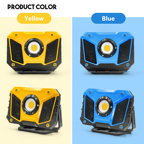 Rechargeable Music Speaker COB Work Light