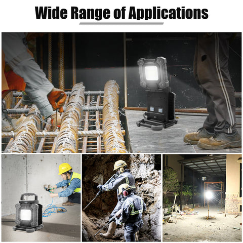 70W 6500LM IP65 Waterproof LED Work Light