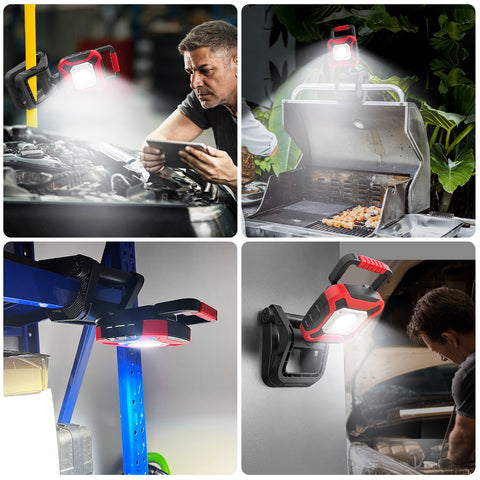 15W 1500LM Clip-On COB Rechargeable Work Light