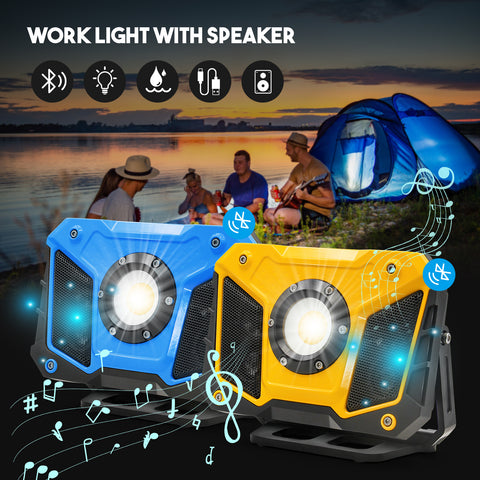 Rechargeable Music Speaker COB Work Light