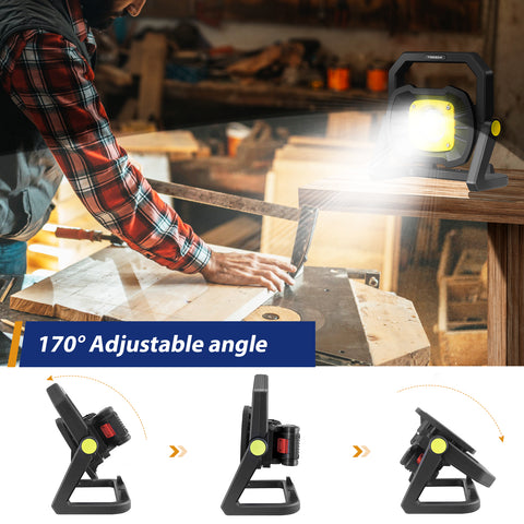 50W 5000LM Adjustable Battery Work Light